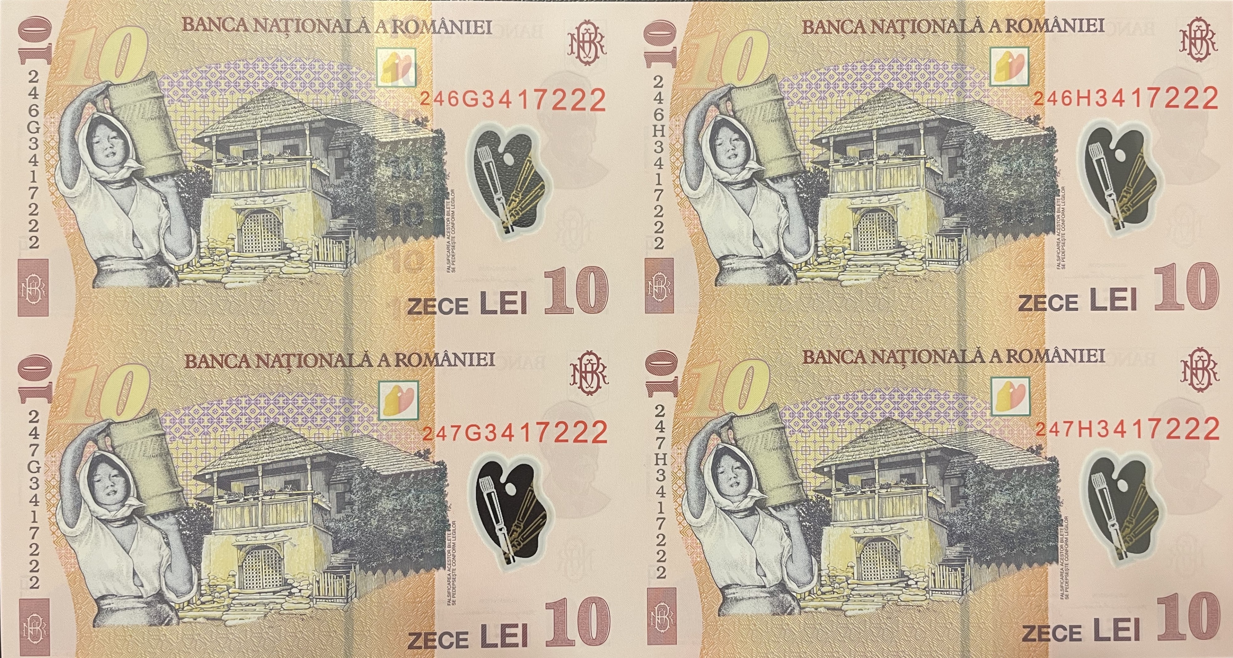 10 lei – an 2024 – coala - 10 lei 2024 – coala – revers