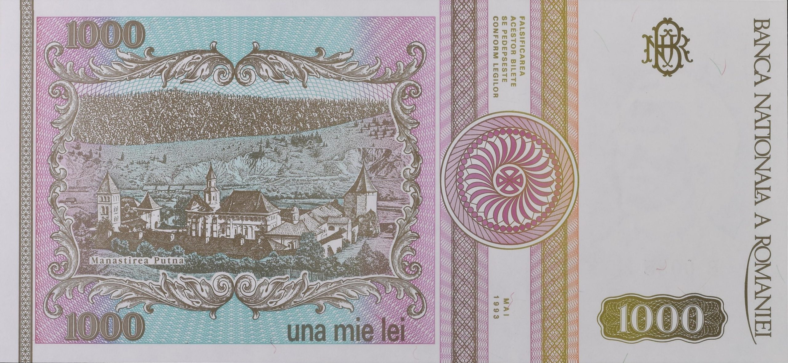 1000 lei – an 1993 - 100-lei-1993-revers_0