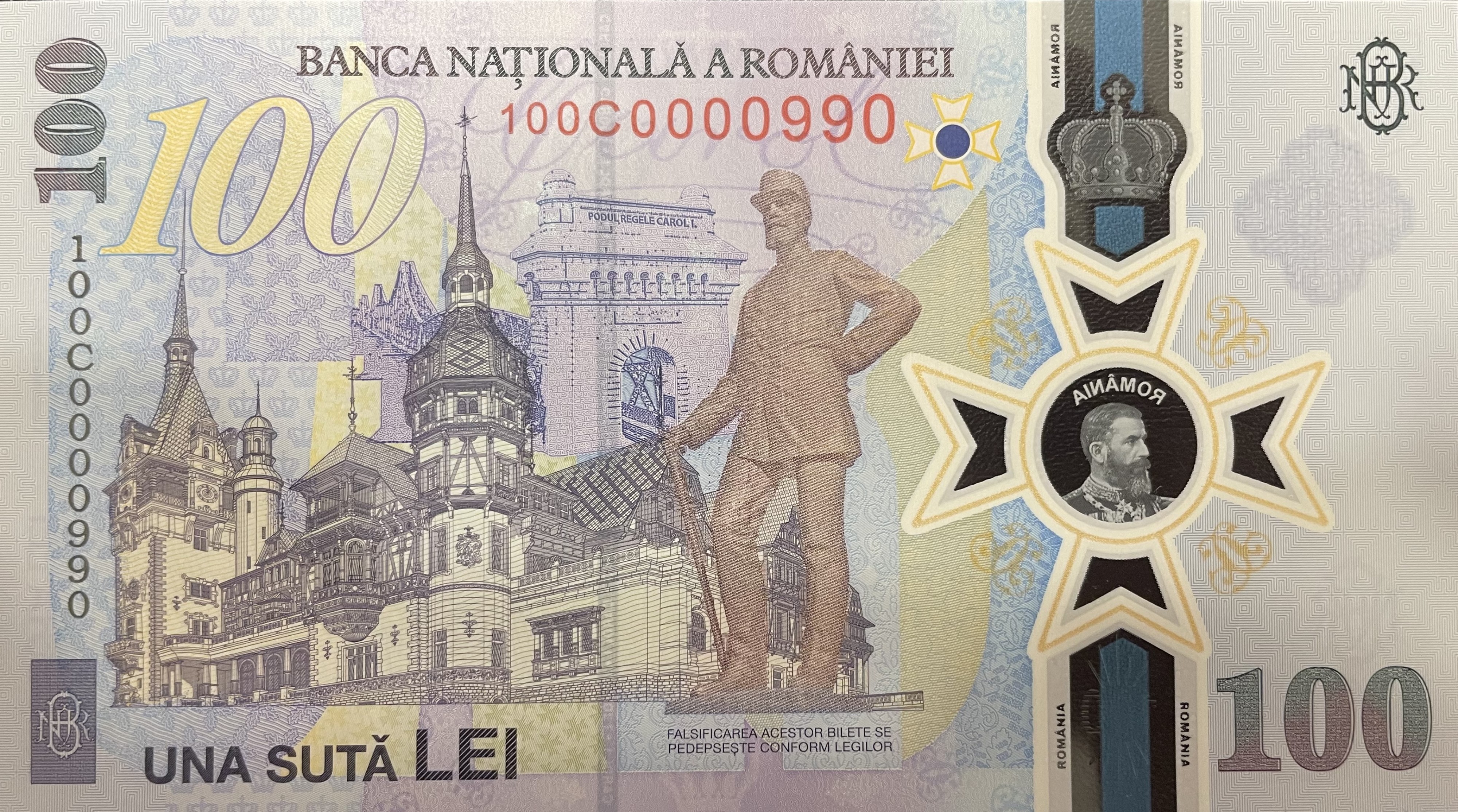 100 lei – an 2024 – Regele Carol I - 100 lei 2024 - Carol - Revers