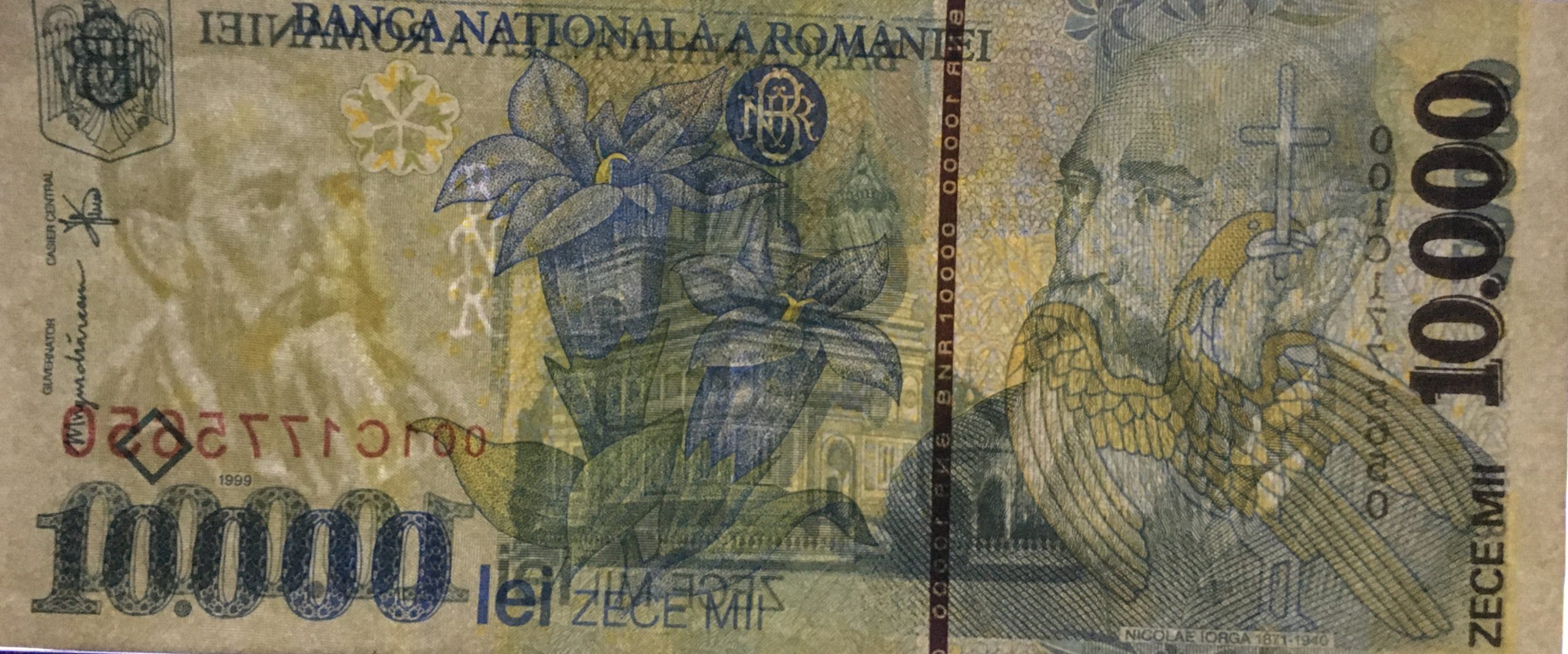 10000 lei – an 1999 - 10000-lei-1999-Avers-lumina