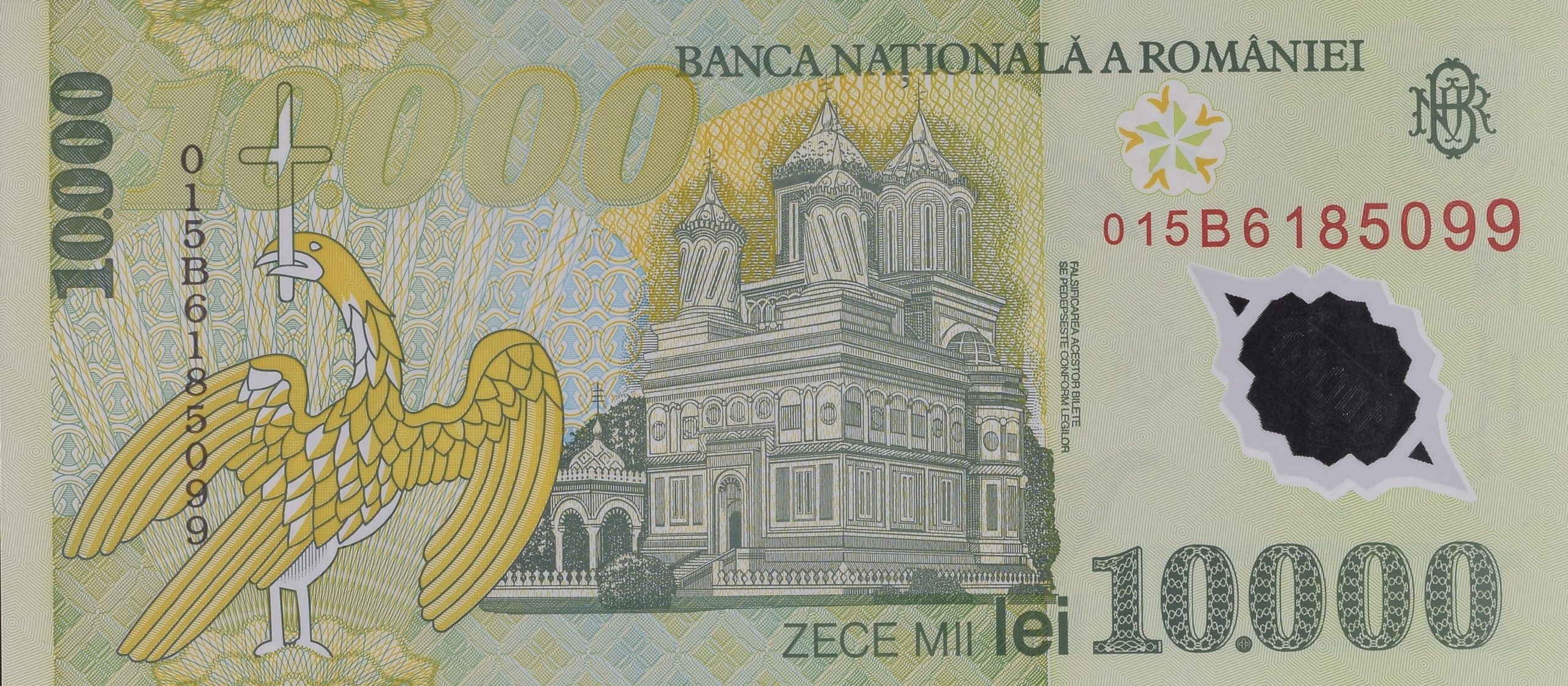 10000 lei – an 2001 – Mugur Isarescu - 10000-lei-2001-Mugur-Isarescu-Revers