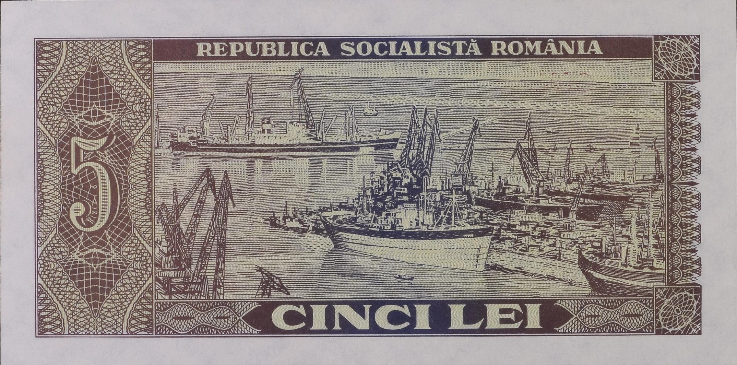 5 lei – an 1966 - 5-lei-1966-revers