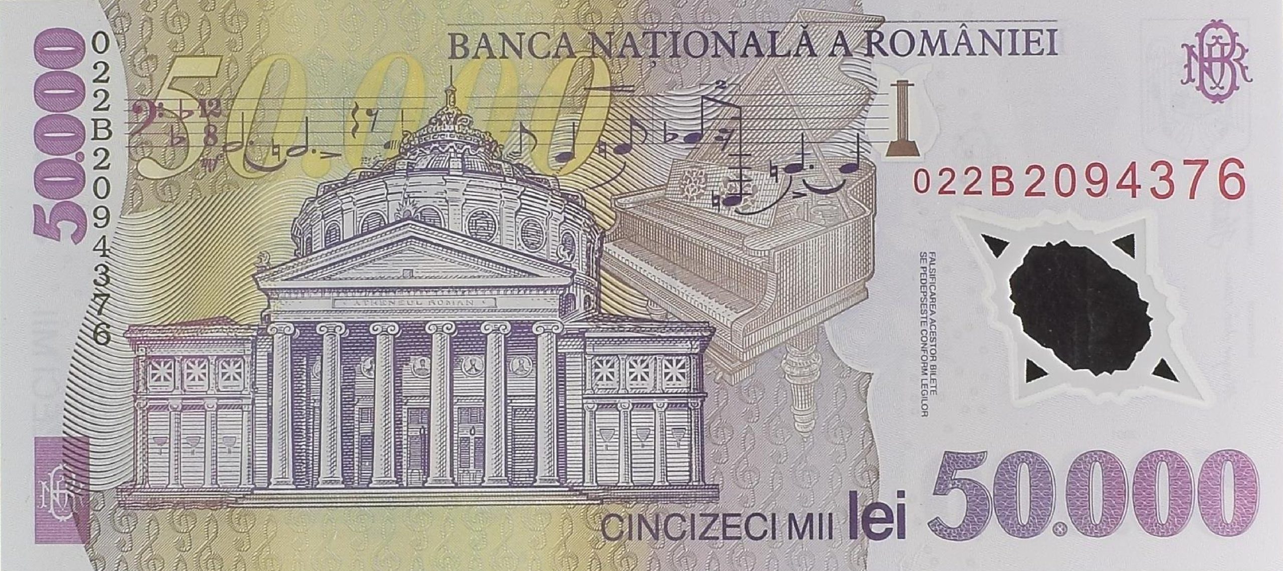 50000 lei – an 2001 - 50000-lei-an-2001-Revers