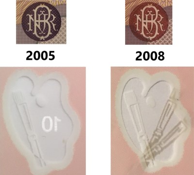 10 lei 2005 - 2008 diferente